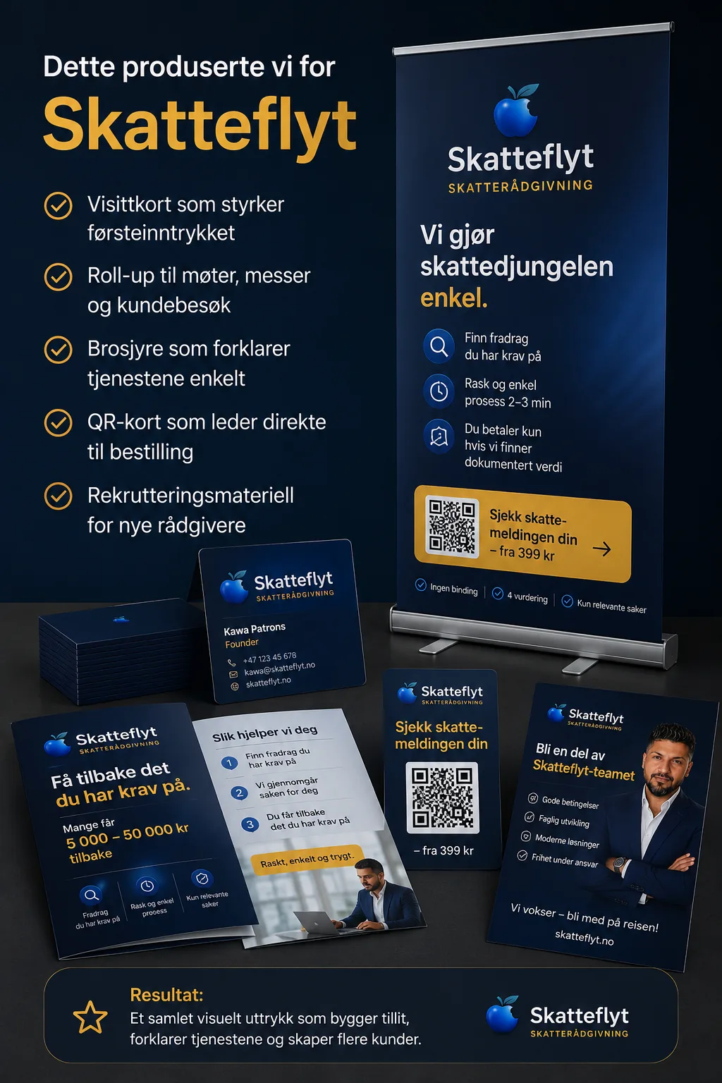 Trykksaker levert for Skatteflyt.com